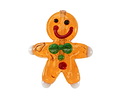 Gingerbread Person Lampwork Glass Focal Bead 23-24x27-28mm
