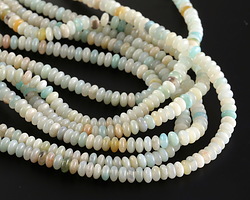 Black Gold Amazonite Rondelle 2x4.5mm