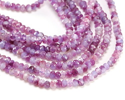 Purple Agate Faceted Rondelle 2x4mm