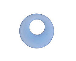 Light Sapphire Beach-Style Glass Off Center Donut 20mm