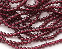 Garnet Faceted Rondelle 3x4mm
