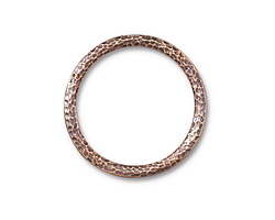 TierraCast Antique Copper (plated) 1.25" Hammertone Ring 32mm