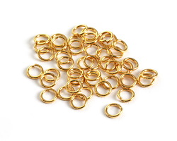Gold (plated) Stainless Steel Jump Ring 4mm, 22 gauge