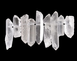 Rock Crystal Quartz Point Focal Set 5-8x10-35mm