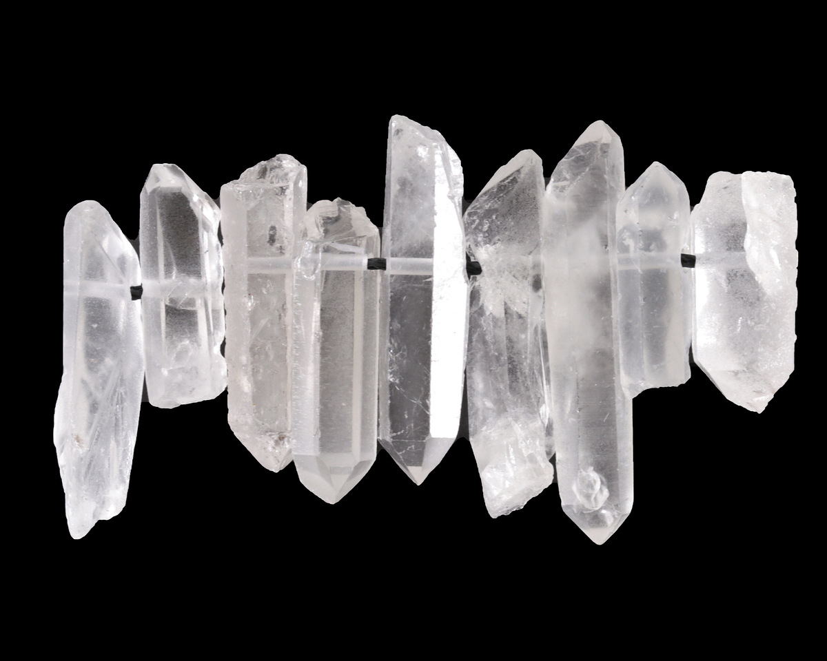 Rock Crystal Quartz Point Focal Set 5-8x10-35mm