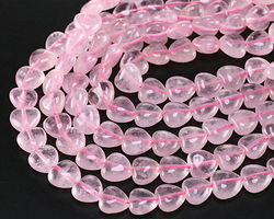 Rose Quartz Puff Heart 10mm