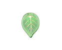 Czech Glass Matte Emerald w/ Gold Leaf Drop 18x13mm