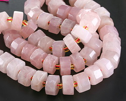 Madagascar Rose Quartz Simple Cut Wheel 7-8x11-14mm
