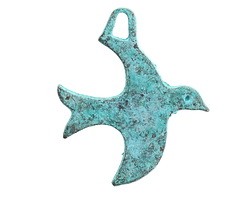Mykonos Copper (plated) Patina Escher Bird Focal 43x35mm