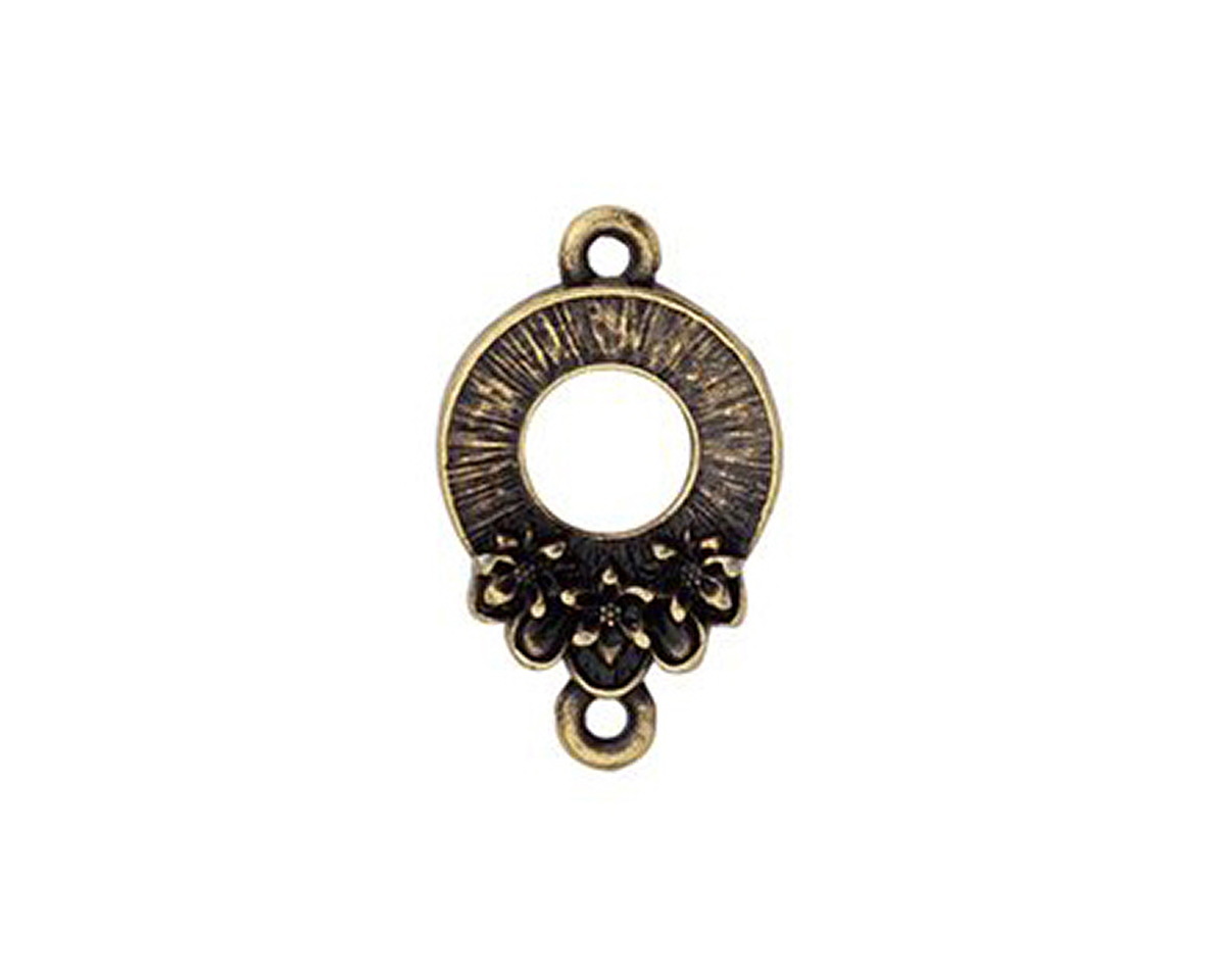 TierraCast Antique Brass (plated) Blossom Link 13x20mm