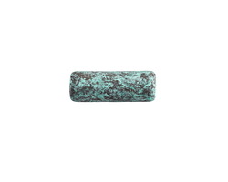 Mykonos Metalized Ceramic Copper Patina Tube 17x6mm
