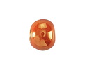 Mykonos Ceramic Iridescent Tangerine Rondelle 13x15-16mm