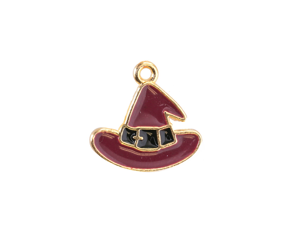 Enamel Witch's Hat Focal 17x17mm