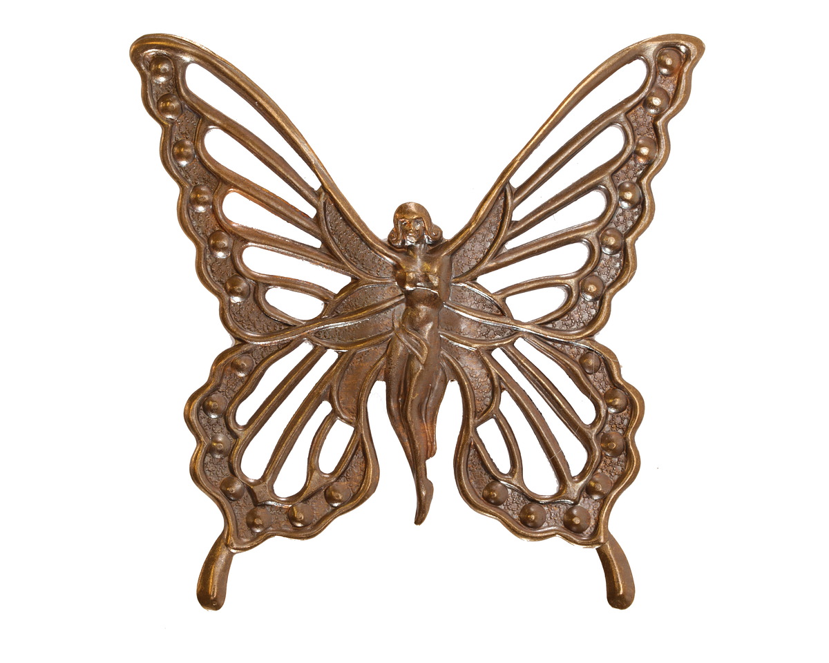 Vintaj Natural Brass Butterfly Pixie Maiden Focal 56x54mm