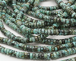 African Turquoise Heishi 6mm