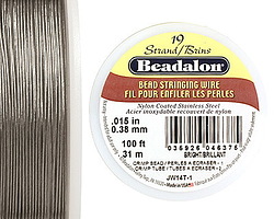 Beadalon Bright .015" 19 Strand Wire 100ft.