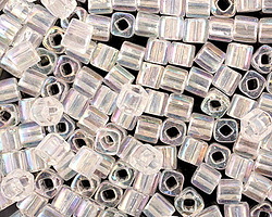 TOHO Transparent Rainbow Crystal Cube 4mm Seed Bead
