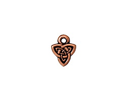 TierraCast Antique Copper (plated) Celtic Triad Charm 8x10mm
