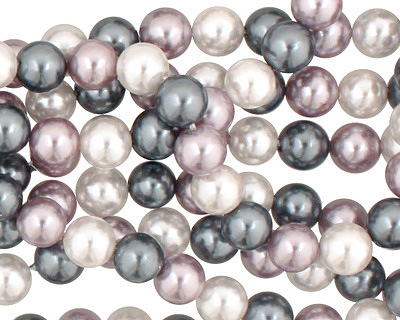 Winter Shell Pearl Mix Round 6mm
