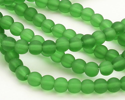 Shamrock Beach-Style Glass Round 6mm