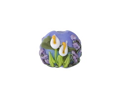 Grace Lampwork Calla Lily Lake Lentil 14-16mm