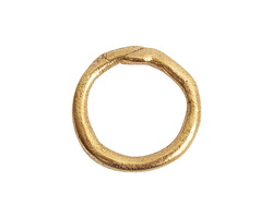 Nunn Design Antique Gold (plated) Large Organic Hoop 21mm