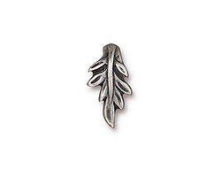 TierraCast Antique Pewter (plated) Botanical Pinch Bail 11x16mm