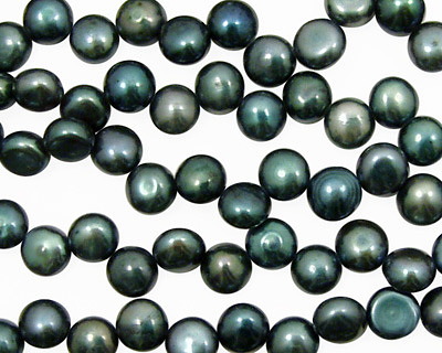 Stormy Blue Dancing Button 6-6.5mm