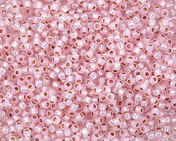 TOHO Permanent Milky Soft Pink (with Silver Lining) Round 11/0 Seed Bead