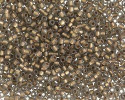 TOHO Frosted Black Diamond (with Gold Lining) Round 11/0 Seed Bead