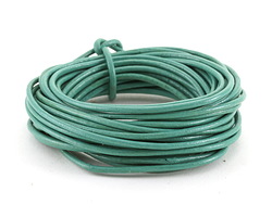 Turquoise Round Leather Cord 2mm, 32 feet