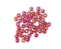 Czech Glass Textured Ruby Red AB Round Druk 3mm