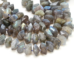 Labradorite (A) Simple Cut Nugget (Side Drill) 8x12-13mm