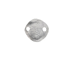 Mykonos Silver (plated) Small Wavy Disk Link 15mm