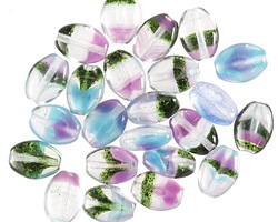 Czech Glass Lupine Flat Oval 9x6mm