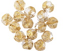 Czech Glass Textured Crystal w/ Gold Lining Chandelier Cut 8mm