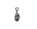Mykonos Antique Silver (plated) Conch Shell Focal 7x18mm