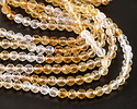 Citrine (AA) Ombré Microfaceted Round 4mm