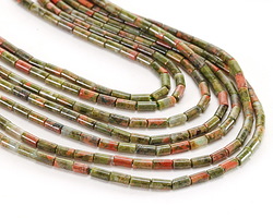 Unakite Tube 4x2mm