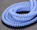 Sapphire Blue Opal Glass Rondelle 5x8mm