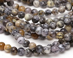 Black Moss Opal (A) Round 6mm