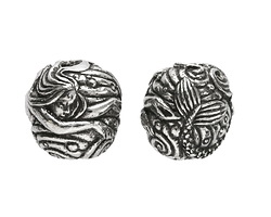 Green Girl Pewter Fast Mermaid Round 15mm