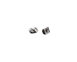 Stainless Steel Earring Clutch Back 6.2x4.5mm
