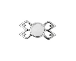 Cymbal Fylakopi II Antique Silver (plated) Magnetic Clasp for GemDuo 22x12mm