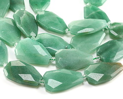 Green Aventurine Faceted Flat Slab 37-40x22-25mm