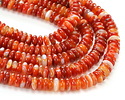 Carnelian (natural, dark) Rondelle 4x10mm