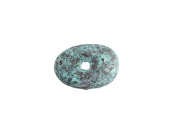 Mykonos Metalized Ceramic Copper Patina Oval Washer 15-18mm