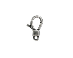 Antique Silver (plated) Cuffed Lobster Clasp 15x9mm