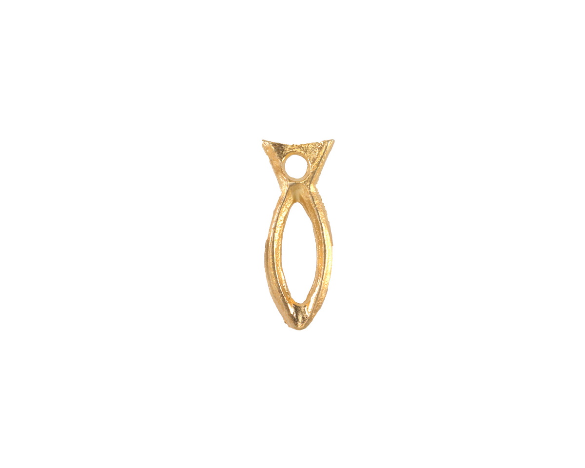 Mykonos Gold (plated) Openwork Fish Focal 6x15mm