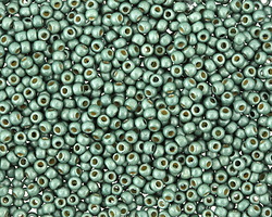 TOHO PermaFinish Galvanized (Matte) Jade Green Round 11/0 Seed Bead